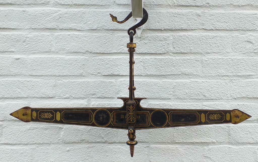 antieke Victoriaanse Engelse 19de eeuwse weegschaal, Ophalen of Verzenden