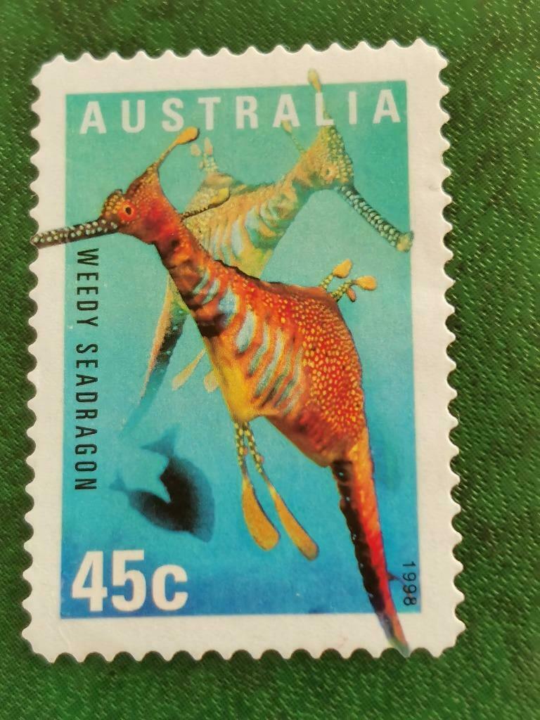 Australie 1998 - créatures marines - hippocampe, Enlèvement ou Envoi, Affranchi