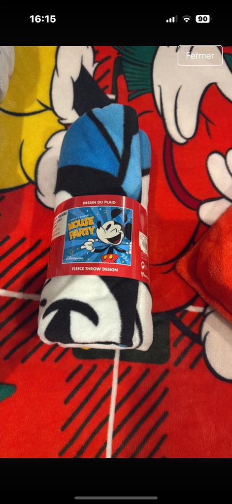 Plaid mickey, Enfants & Bébés, Neuf, Garçon ou Fille, Enlèvement ou Envoi, Autres couleurs