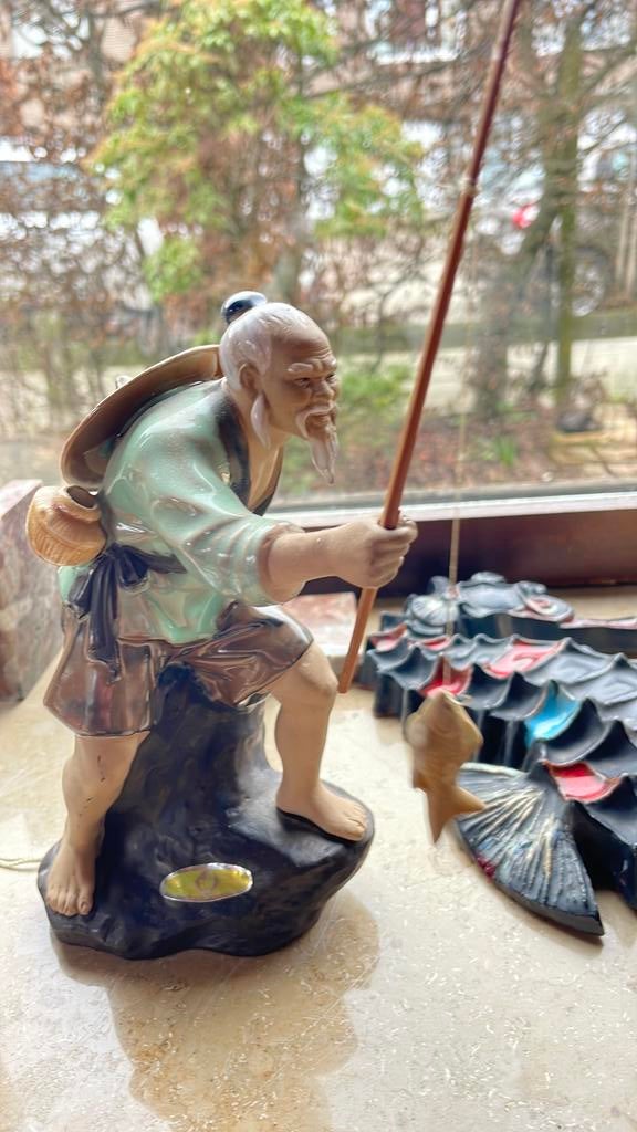 Chinese mudman  porselein 20 cm, Ophalen