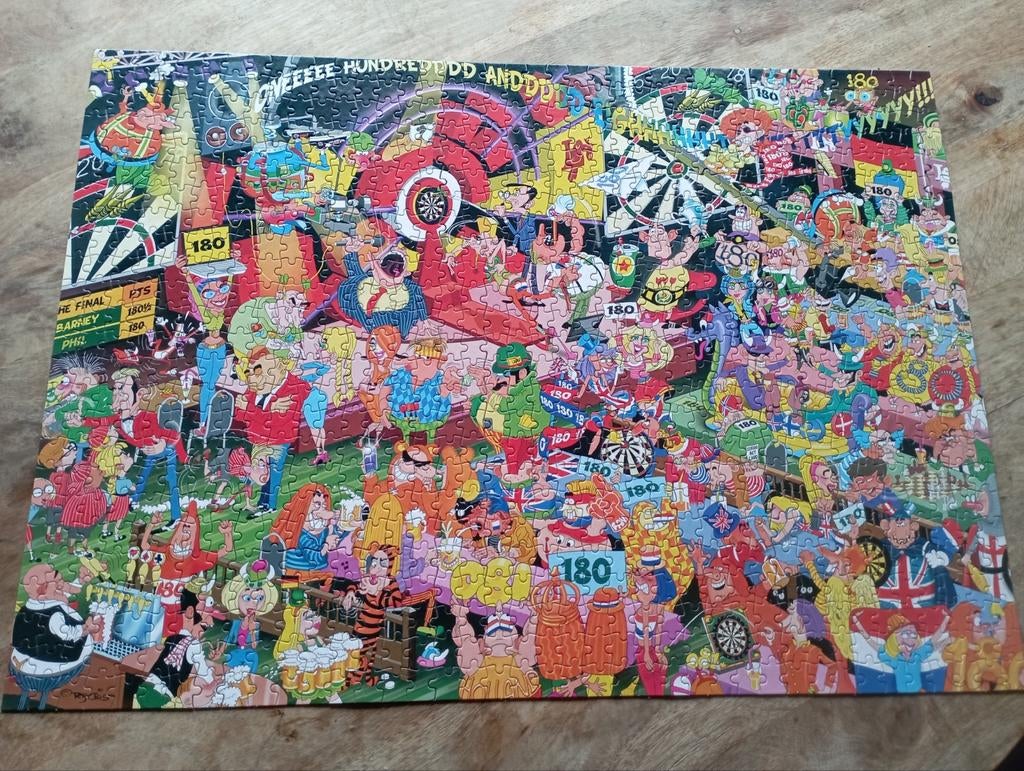 Cartoon puzzel 1000 blokjes world darts "180", Enlèvement