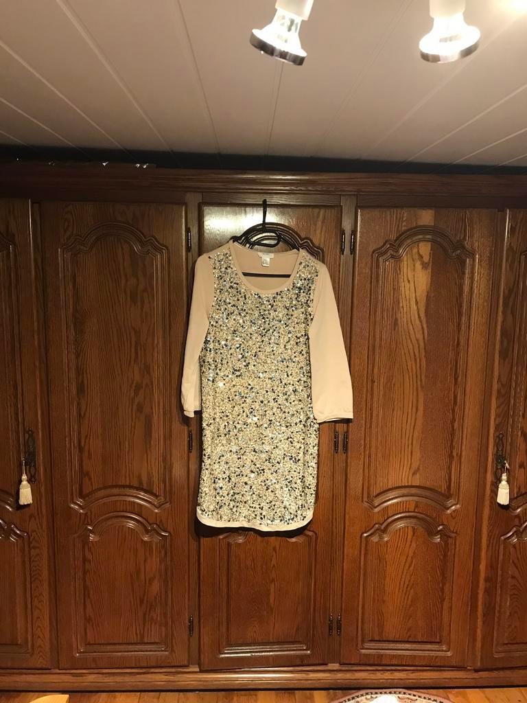 Jurk met paillettes maat 40, Enlèvement, Comme neuf, Taille 38/40 (M)
