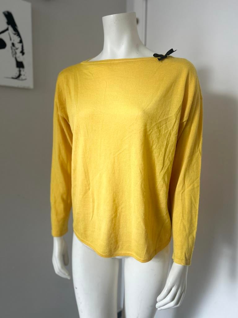Ralph Lauren chick gele trui van kasjmier en zijde S-M, Ophalen of Verzenden, Geel