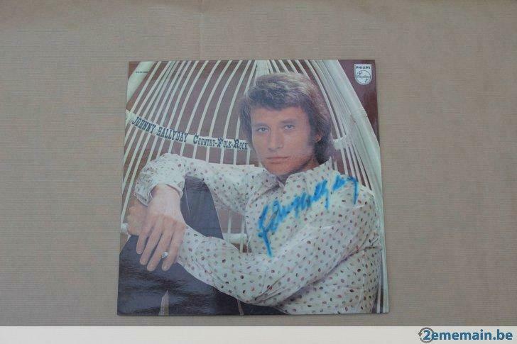 Johnny Hallyday 33T original dédicacé, CD & DVD, Vinyles | Autres Vinyles, Enlèvement ou Envoi
