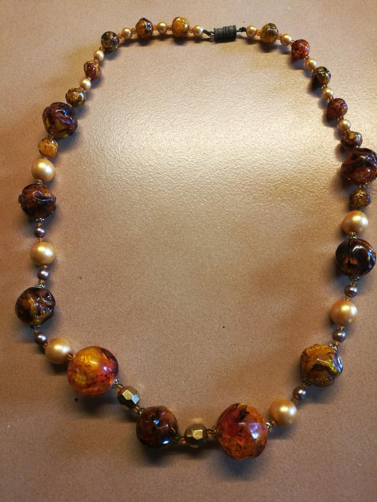 Collier Perles de verre de Murano, Bijoux, Sacs & Beauté, Enlèvement ou Envoi, Utilisé