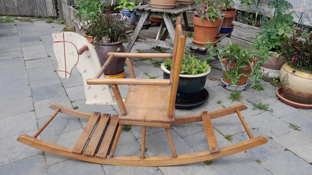 Cheval à bascule ancien, Ophalen, Gebruikt