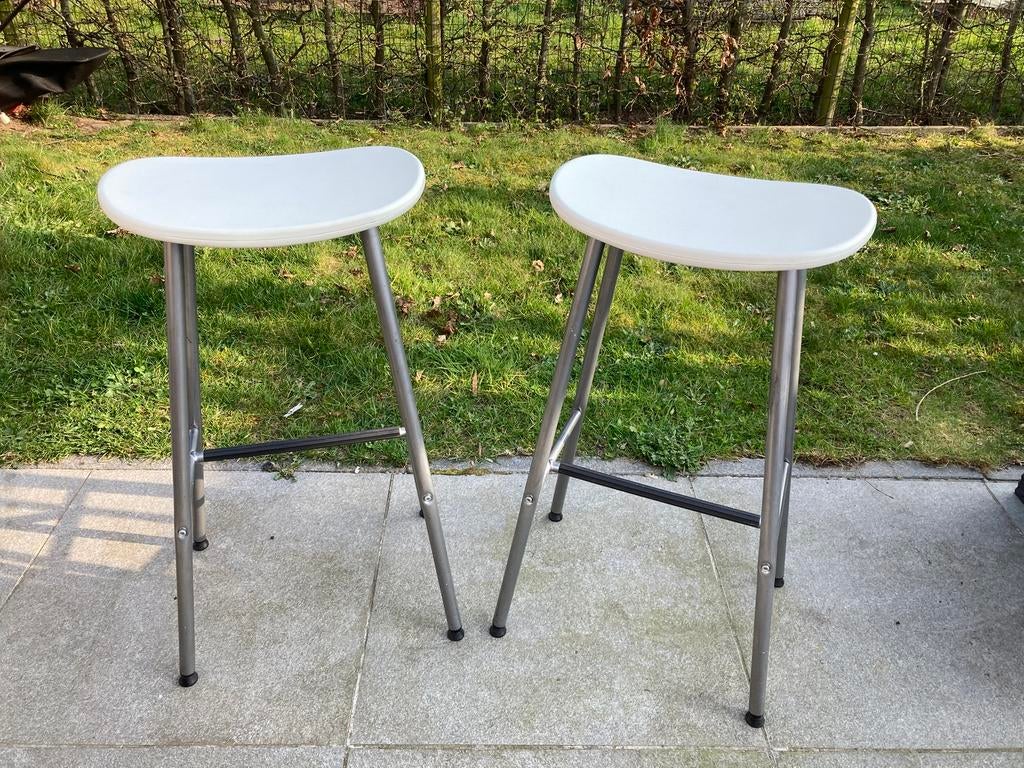 Tabouret de bar blanc Ikea Sune - 2 disponibles, Enlèvement, Utilisé