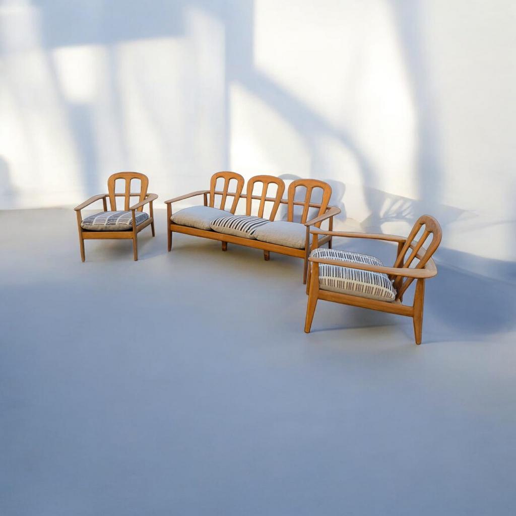 Ensemble de salon scandinave-bois massif-Vintage, Enlèvement