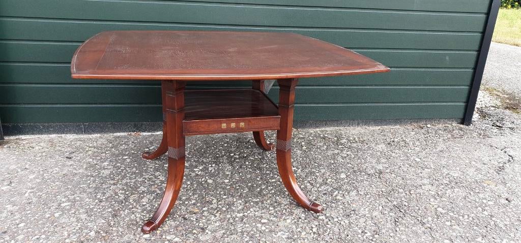 Kersenhout jugendstil Schuitema eetkamer tafel, Antiek en Kunst, Ophalen