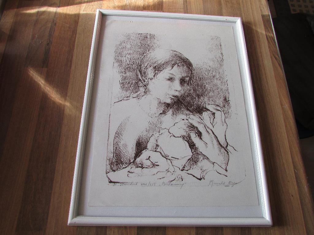 RONALD ERGO, BESCHERMING, STEENDRUK, Antiek en Kunst, Kunst | Litho's en Zeefdrukken, Ophalen of Verzenden