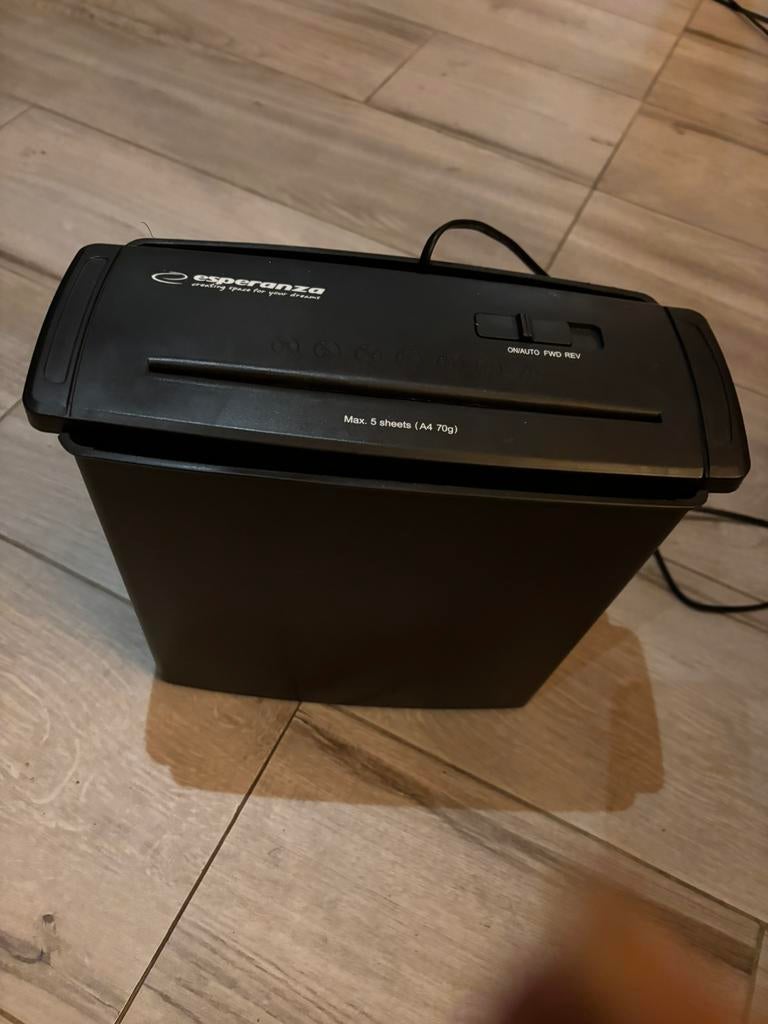 Papierversnipperaar met bijhorende bak (cw)*, Ophalen of Verzenden, Zo goed als nieuw
