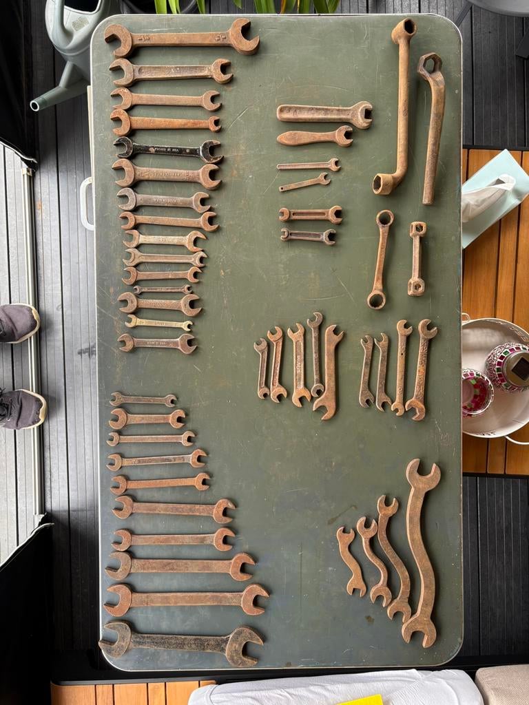 Oude moersleutels, Doe-het-zelf en Bouw, Ophalen of Verzenden, Zo goed als nieuw