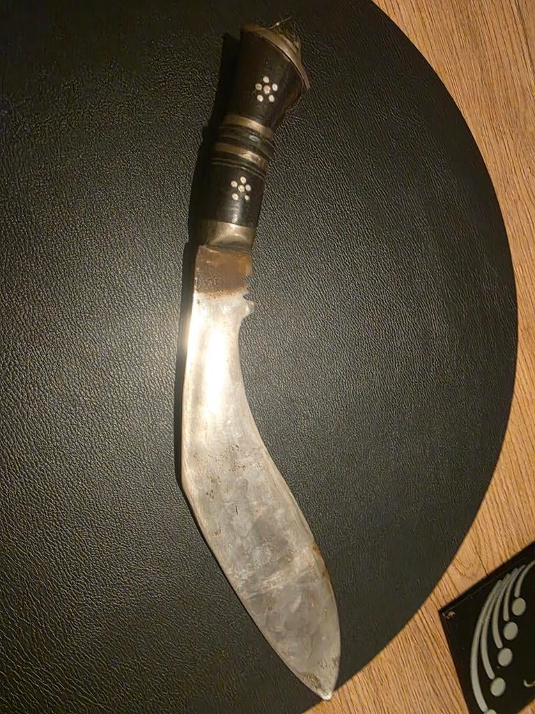 Groot Oud Oosters Mes en 2 kleinere Werpmesjes., Antiek en Kunst, Ophalen of Verzenden