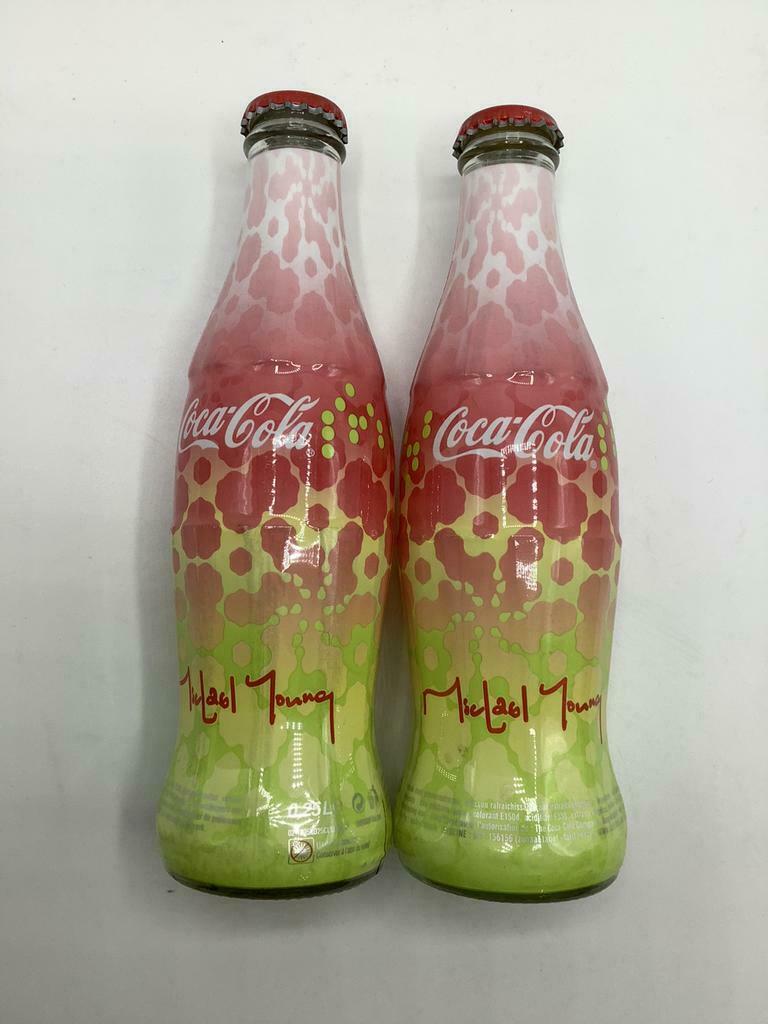 Coca cola glazen flessen Michael Young nr 27, Verzamelen, Glas en Drinkglazen, Ophalen of Verzenden, Zo goed als nieuw