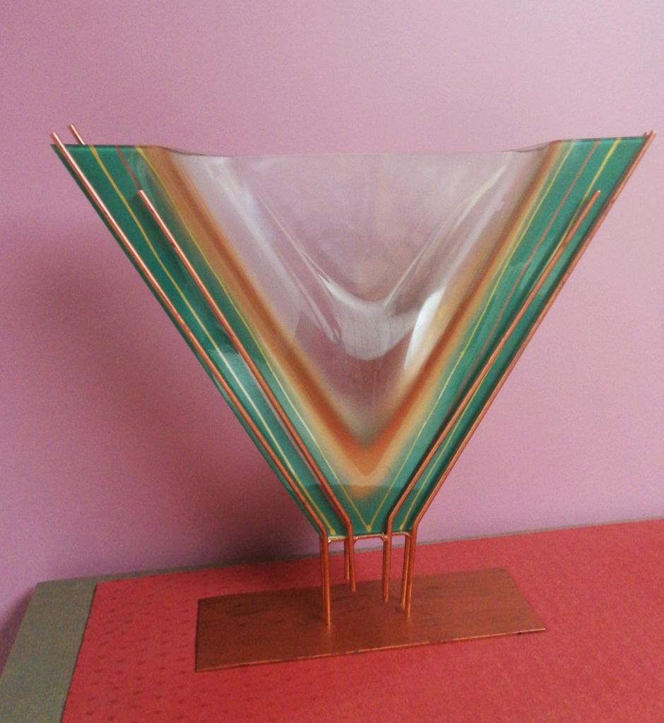 Vase décoratif 50x36x12 cm, Enlèvement, Comme neuf, Vert