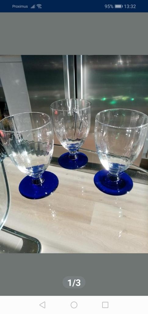 3 vintage glazen, Weston Louie, Ophalen of Verzenden