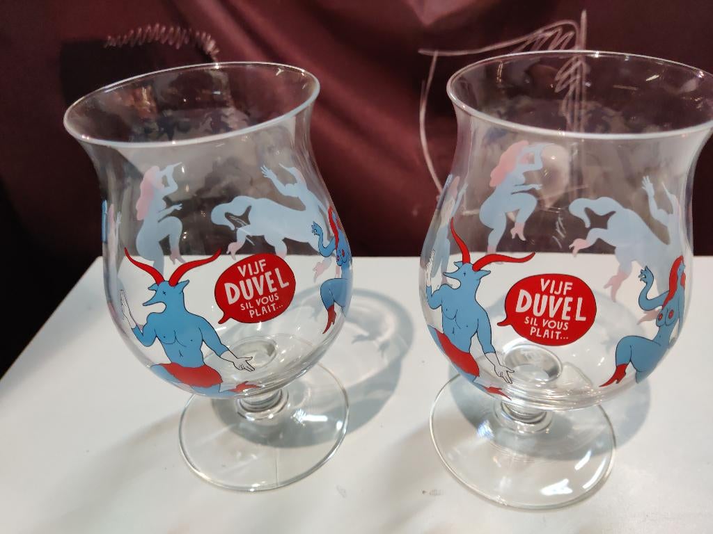 Duvelglazen: Vijf Duvel Sil Vous Plait..., Parra, 2010, Verzamelen, Ophalen, Zo goed als nieuw, Glas of Glazen, Duvel