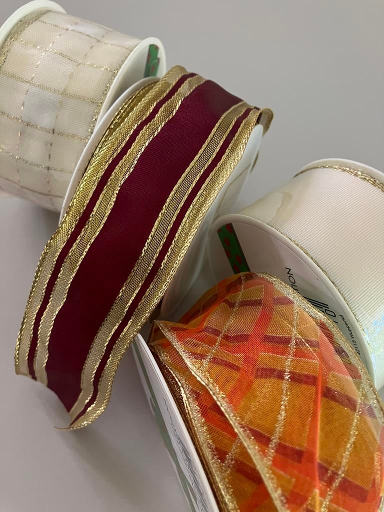 Assortiment 4 x cadeau/kerstlint 15 m., Enlèvement