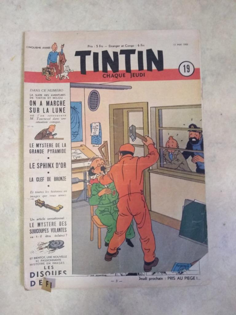 Hebdomadaire Tintin année 1950 et 1949., Enlèvement, Tintin, Utilisé, Autres types