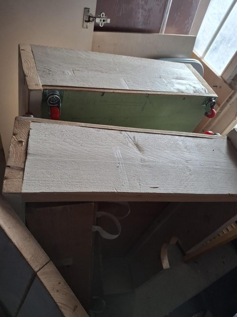 Kinderbed, Kinderen en Baby's, Ophalen, 85 tot 100 cm, Gebruikt, Lattenbodem