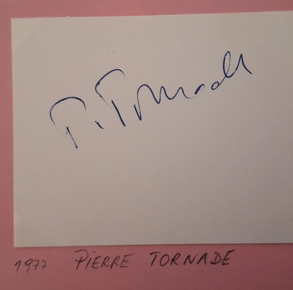 Authentieke handtekening van Pierre Tornade, Verzamelen, Muziek, Artiesten en Beroemdheden, Ophalen of Verzenden, Gesigneerd