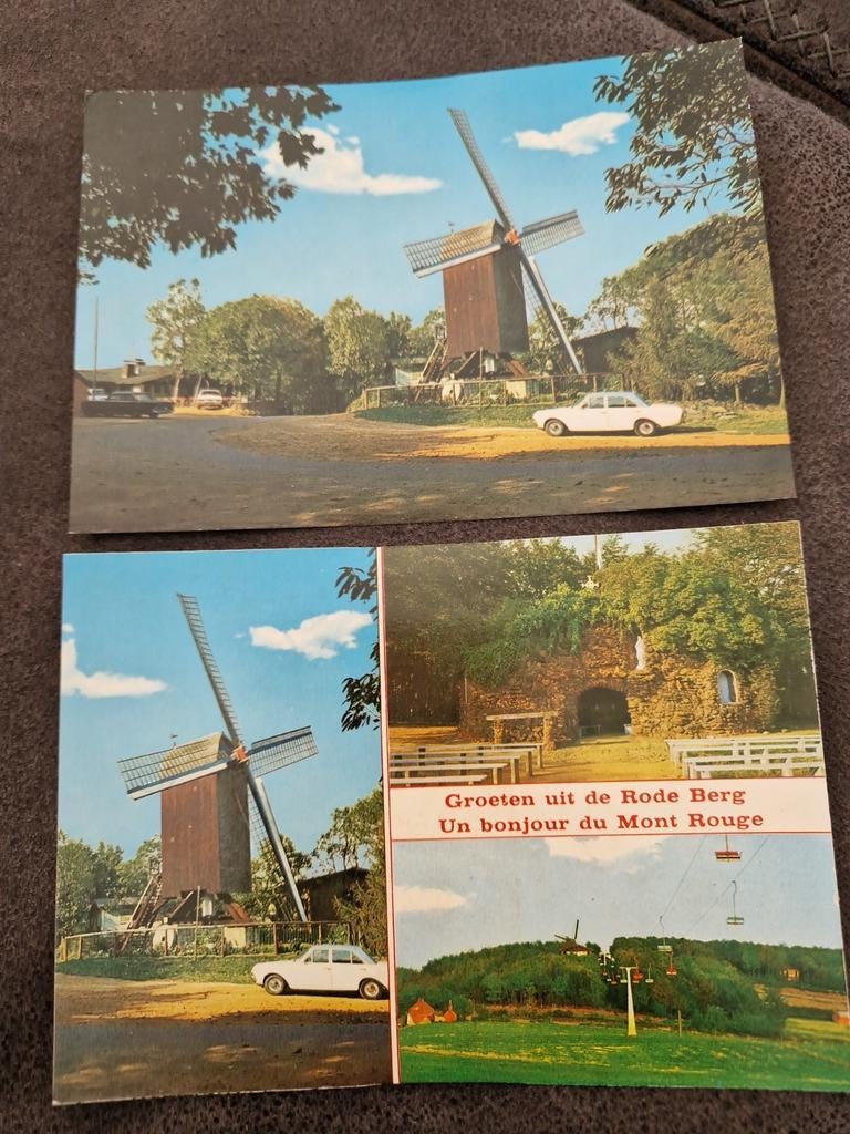 2x postkaart Westouter Rode berg, Verzamelen, Ophalen of Verzenden
