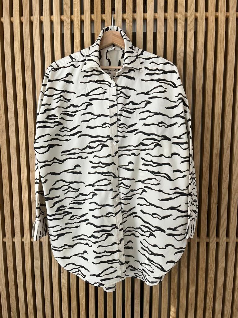 Oversized hemd van Arket maat 34 VALT RUIM, Kleding | Dames, Beige, Ophalen of Verzenden, Zo goed als nieuw, Arket