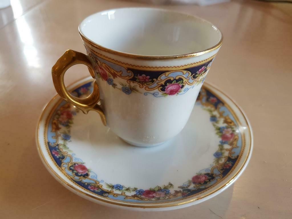6 Tasses & Sous-Tasses Expresso Czechoslovakia Numérotées, Maison & Meubles, Cuisine | Vaisselle, Comme neuf, Tasse(s) et/ou soucoupe(s)