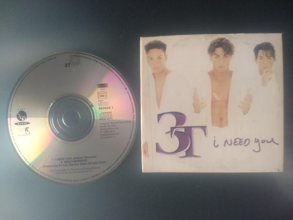 CD 'I need you' van '3T' executive producer Michael Jackson, 1 single, Ophalen of Verzenden, Gebruikt, Pop