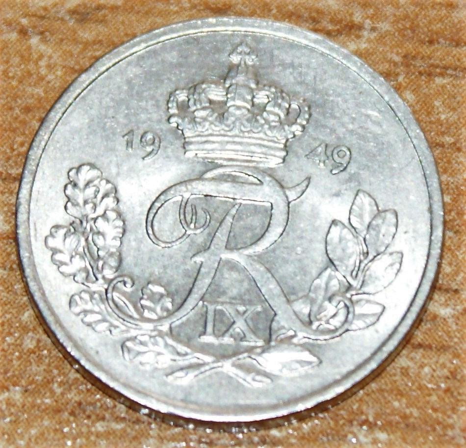 DANMARK 10 ORE 1949 Frederik IX KM#841.1 SUPERBE, Ophalen of Verzenden, Overige landen, Losse munt