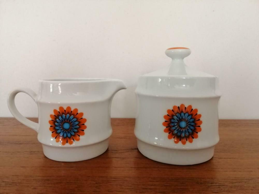 Suiker- en melkpot retro Mitterteich Bavaria, Overige typen, Ophalen of Verzenden, Zo goed als nieuw, Overige stijlen