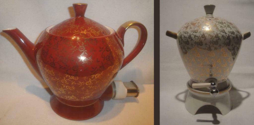 2 vintage zelfwarmende koffiekannen - aromator, Ophalen of Verzenden, Zo goed als nieuw, Keramiek, Overige typen