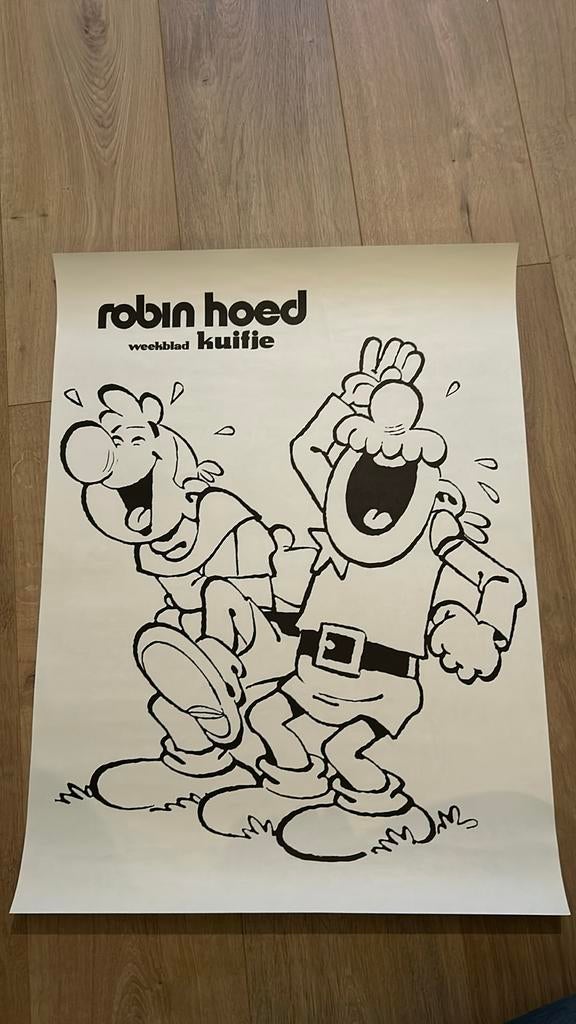 Turk robin hoed affiche weekblad kuifje jaren 80, Ophalen of Verzenden, Kuifje