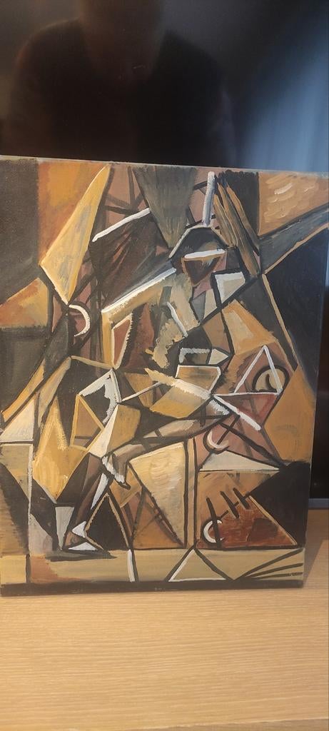Peinture avec un peintre moderne inconnu, Antiquités & Art, Art | Peinture | Abstraite, Enlèvement