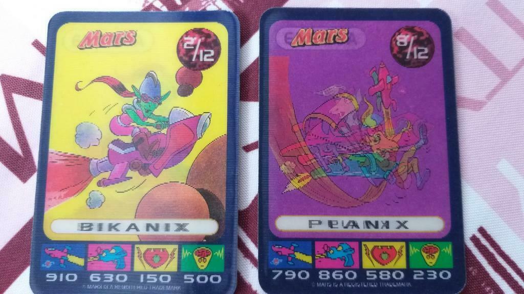 Lot de 2 cartes Spacix - série Mars, Verzamelen, Ophalen of Verzenden, Gebruikt, Speelkaart(en)