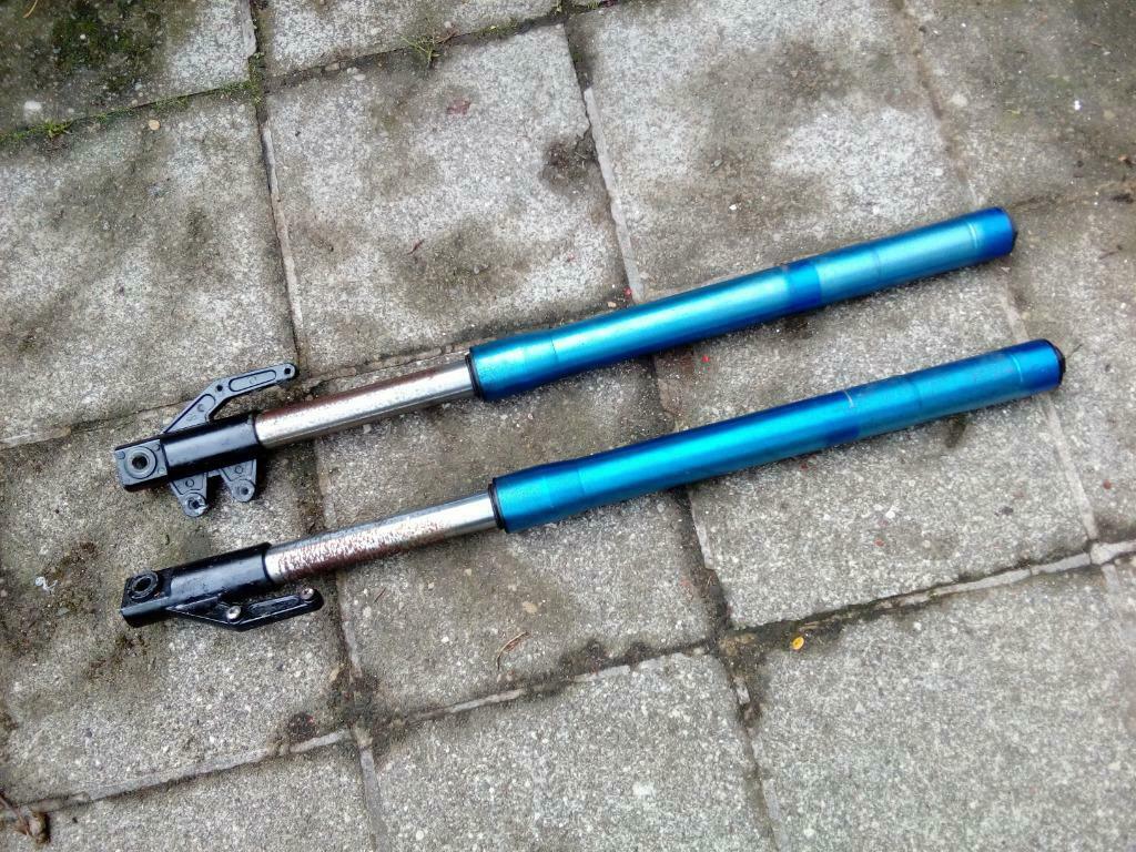 Paire de canons de fourche dirtbike / pitbike, Motos, Enlèvement
