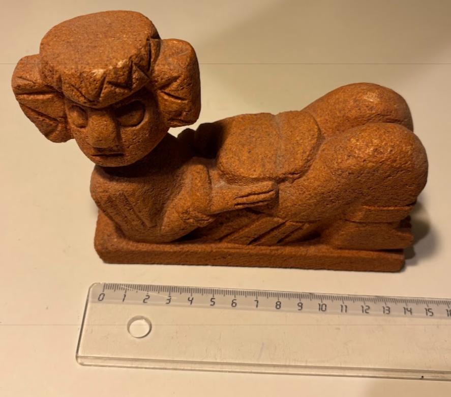 stenen mexicaanse Maya Chac Mool beeldje, Ophalen of Verzenden