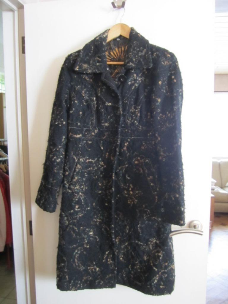 Warme mantel Desigual maat 40, Maat 38/40 (M), Zwart, Ophalen of Verzenden, Desigual