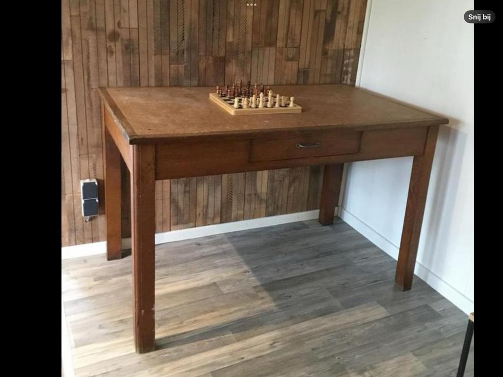 Vintage café tafel met lade, Ophalen