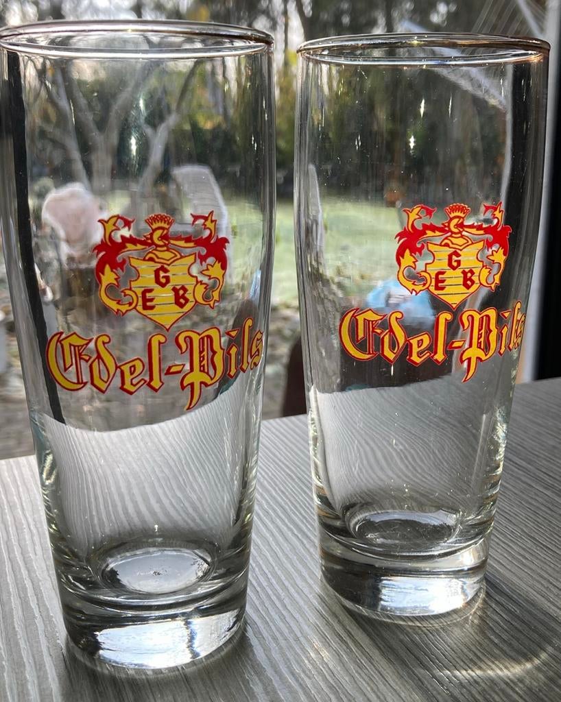 2 Edel-Pils glazen, Ophalen of Verzenden