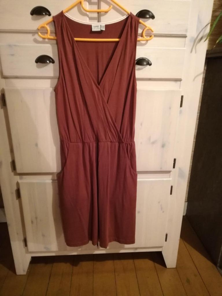 ROBE SANS MANCHES MARRON ROUILLE ESPRIT UK XL 60 % COTON 40 , Taille 42/44 (L), Enlèvement ou Envoi, Autres couleurs, Comme neuf
