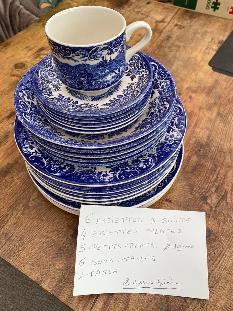 Reste d’anciennes porcelaine bleue vendue à la pièce, Antiquités & Art, Enlèvement