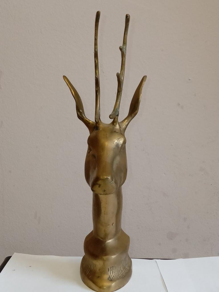 Verguld bronzen hert, Antiek en Kunst, Ophalen of Verzenden, Brons