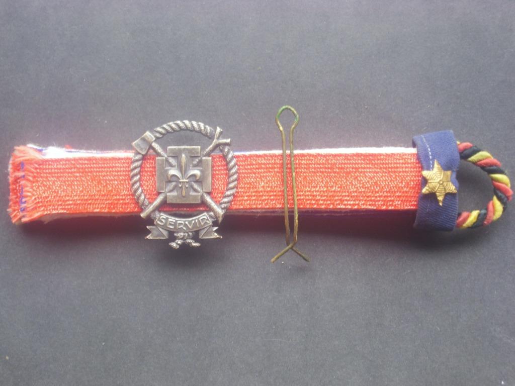 Routier scout insigne et flots d'épaule années 1940, Collections, Scoutisme, Enlèvement ou Envoi, Utilisé, Emblème, Broche ou Badge