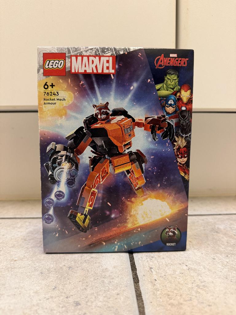 Lego 76243 - Marvel - Rocket Mech Armor, Ophalen, Nieuw, Complete set, Lego
