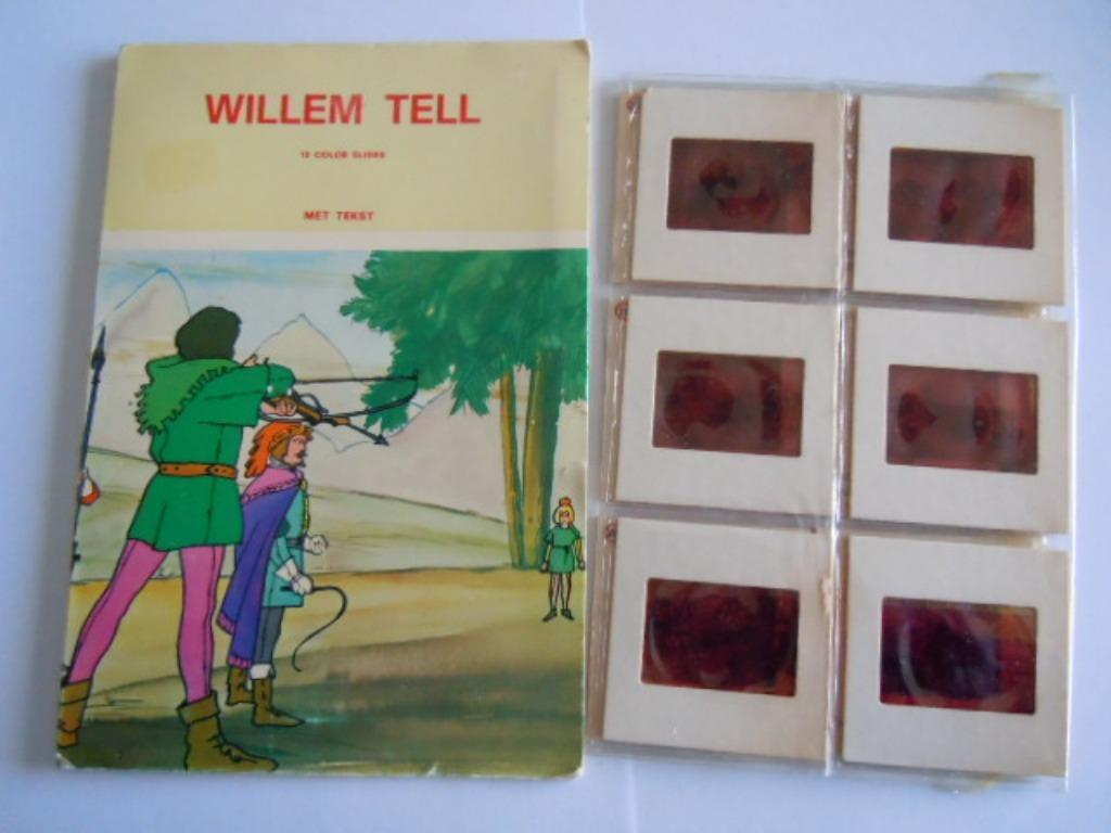 Willem Tell 12 color slides Fotocinedizioni 1975, Ophalen of Verzenden, Gebruikt