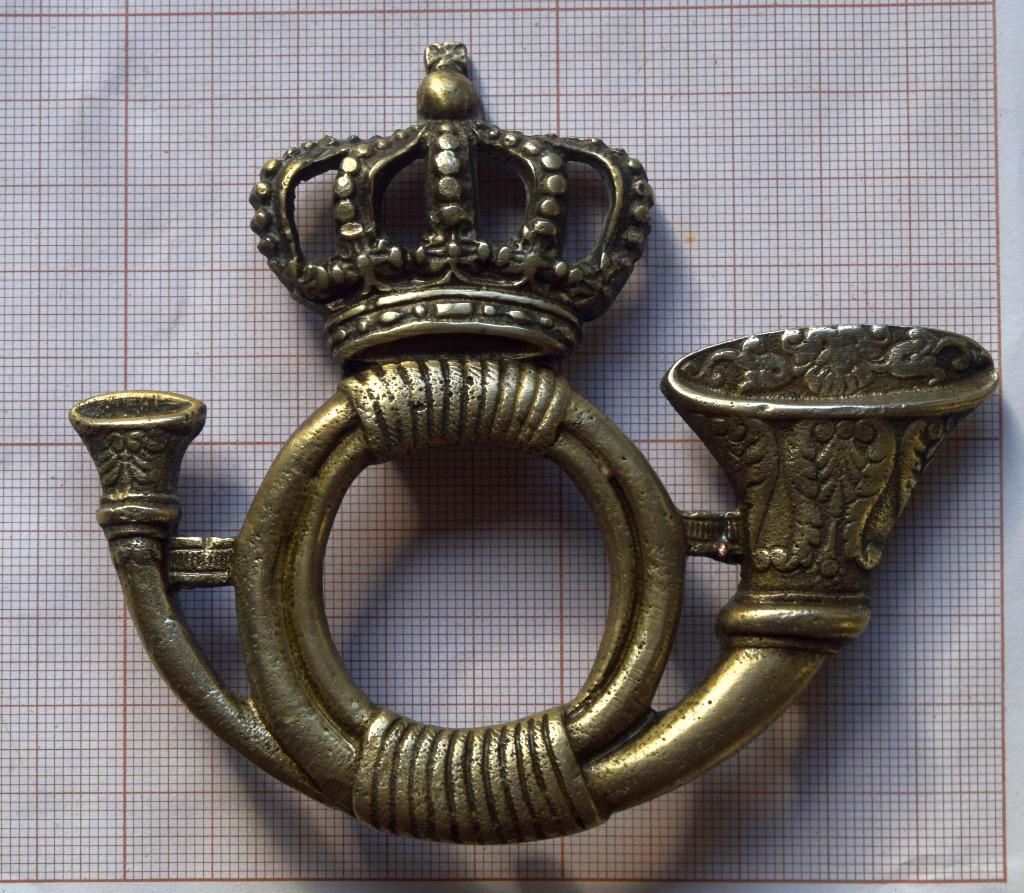 Garde civique belge, plaque de giberne de chasseur à cheval., Enlèvement ou Envoi, Armée de terre, Emblème ou Badge