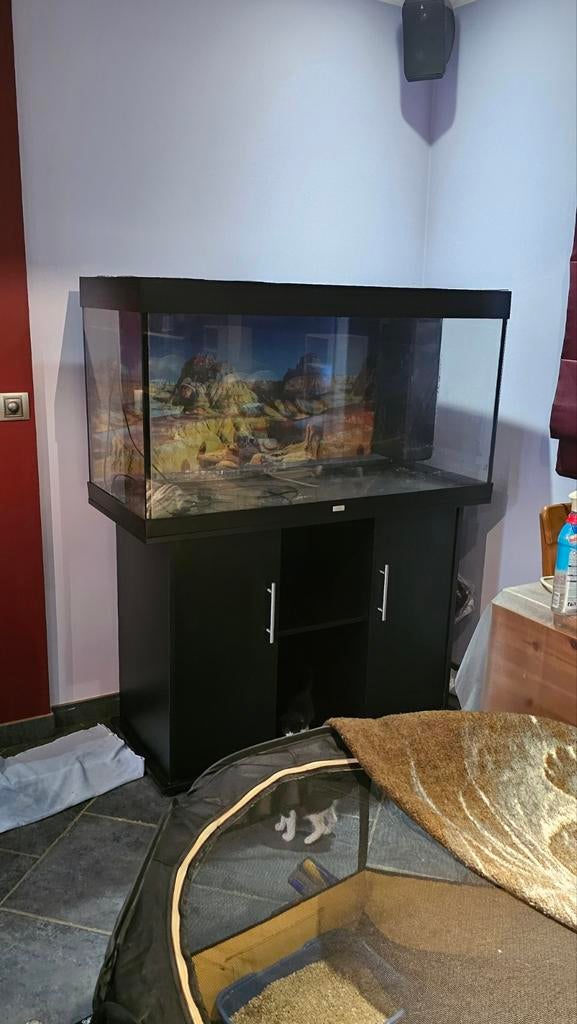 Aquarium Juwel 350 noir + meuble, Enlèvement