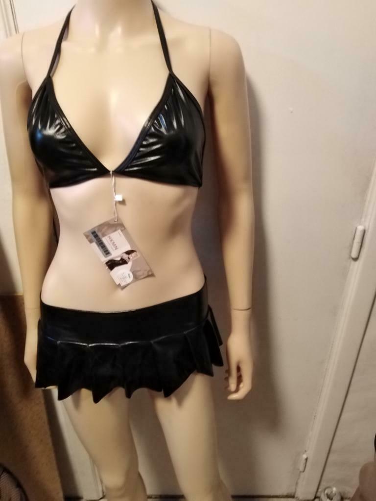 Sexy  lederen setje, Ophalen of Verzenden, Zwart, Setje