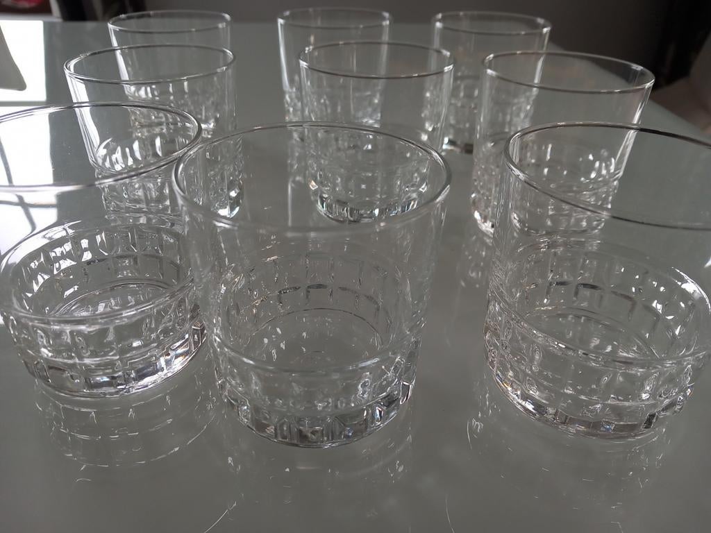9 waterglazen, Ophalen of Verzenden, Zo goed als nieuw